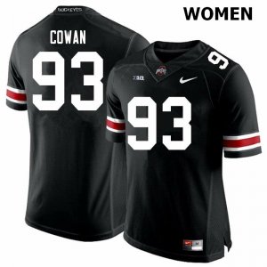 NCAA Ohio State Buckeyes Women's #93 Jacolbe Cowan Black Nike Football College Jersey EQQ8345IZ